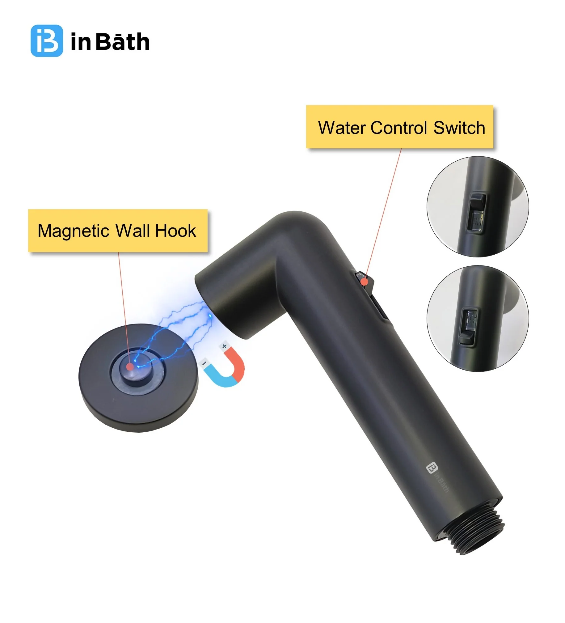 Black Magnet Health Faucet - Image 3