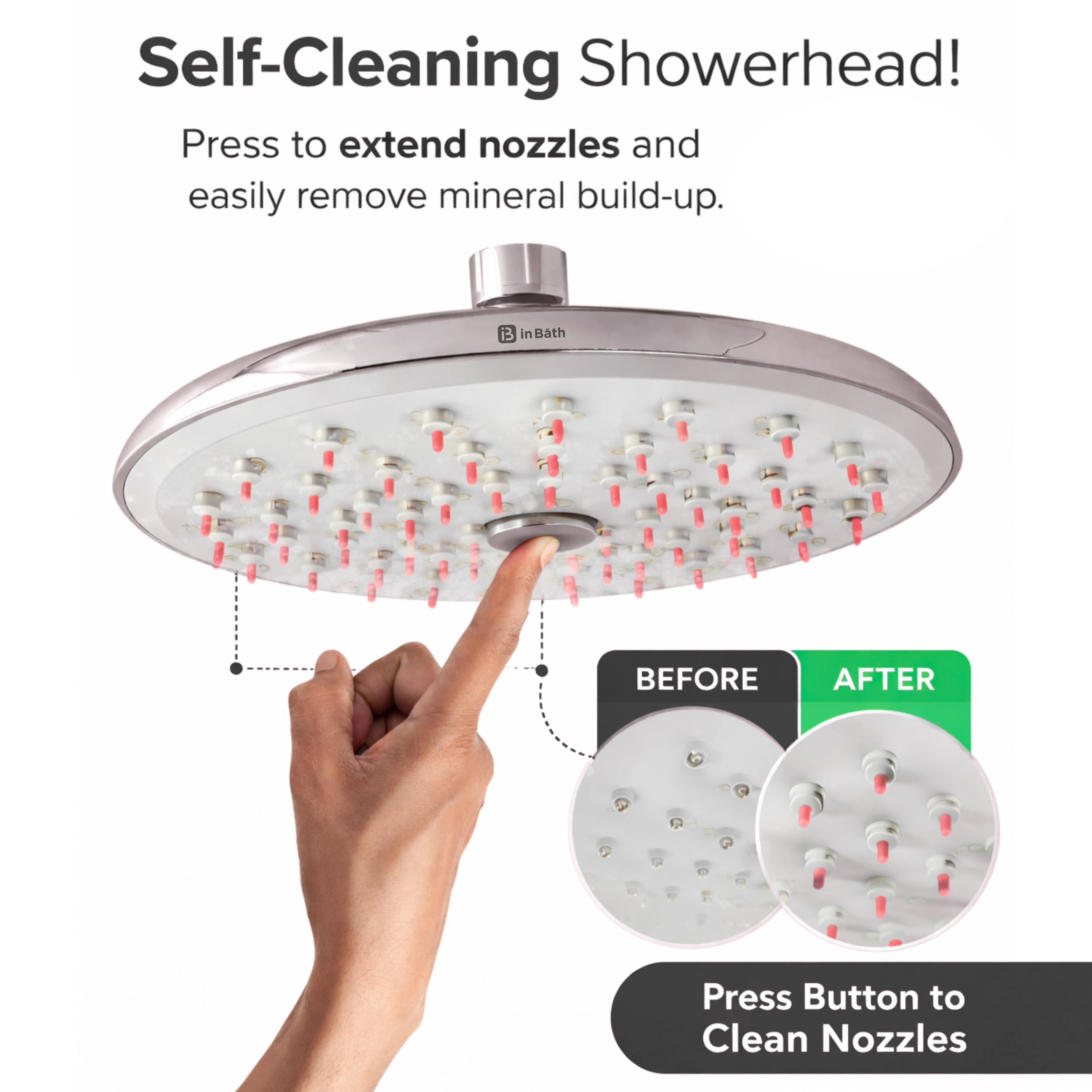 Docomo 8 Inch Round Overhead Shower - Image 3