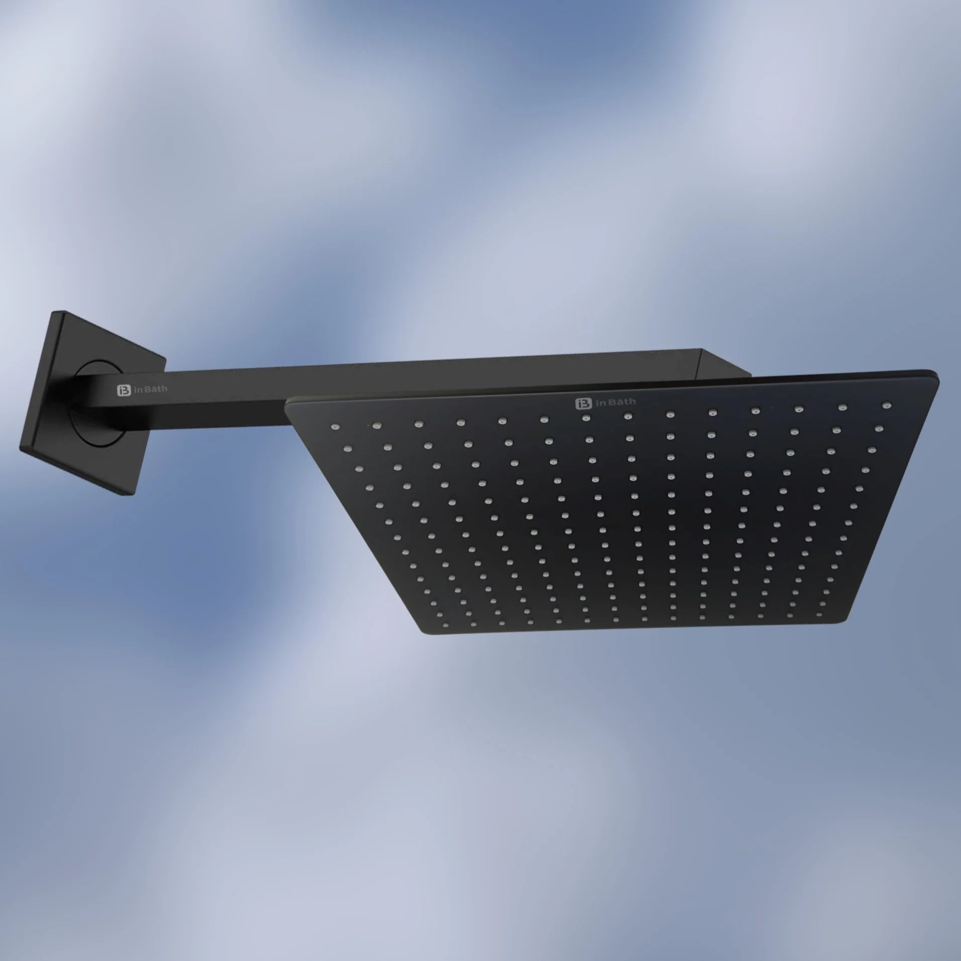 Black Elegant Square Overhead Shower - Image 3