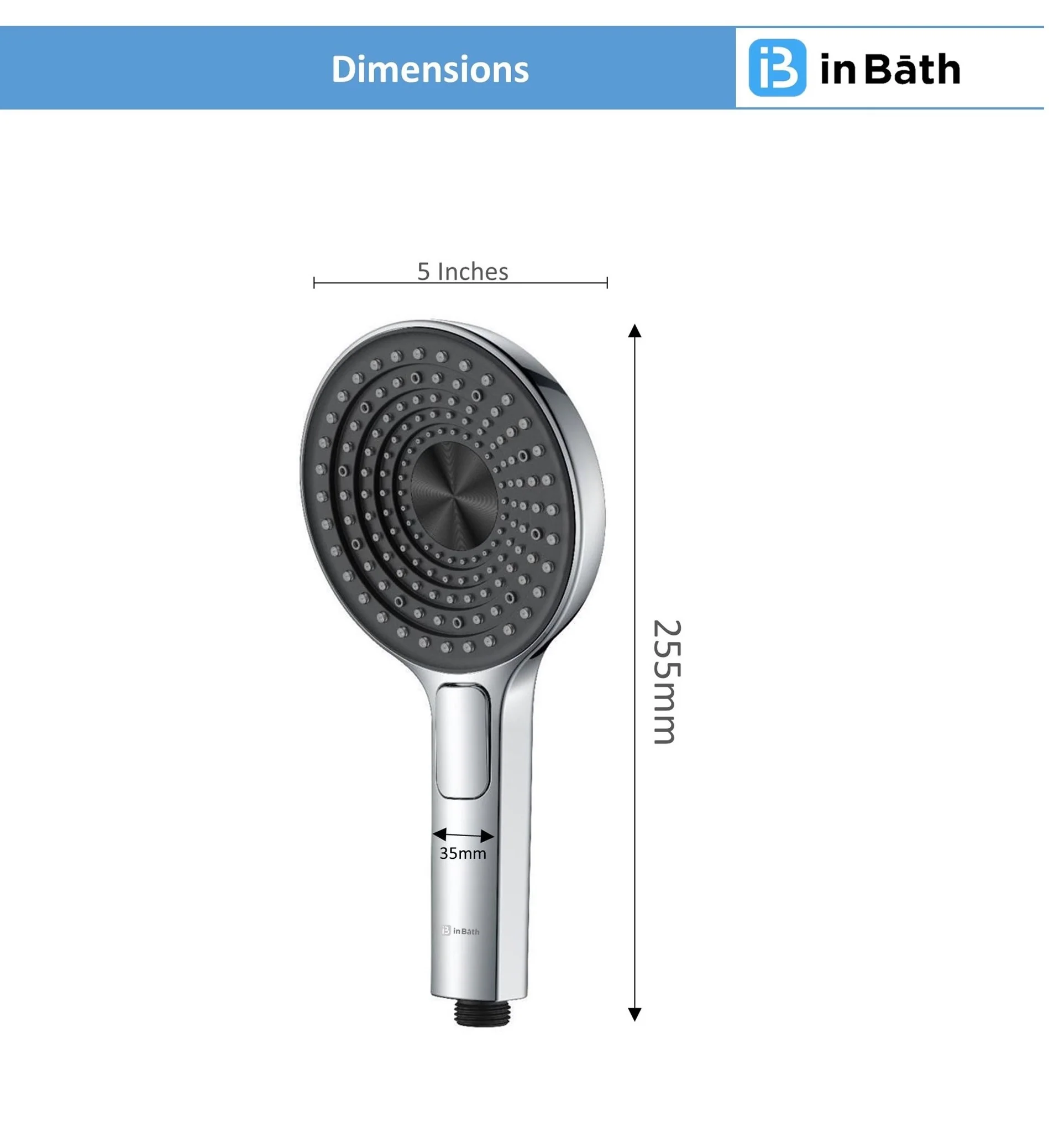 Spykar(R) 3 Function Hand Shower Only For Bathroom - Image 2