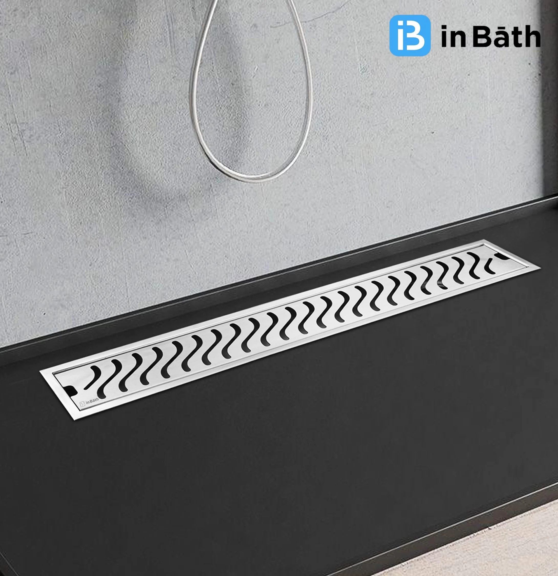 InBath Elite Wave Shower Drain Channel with Collar (SS 304) - Image 8