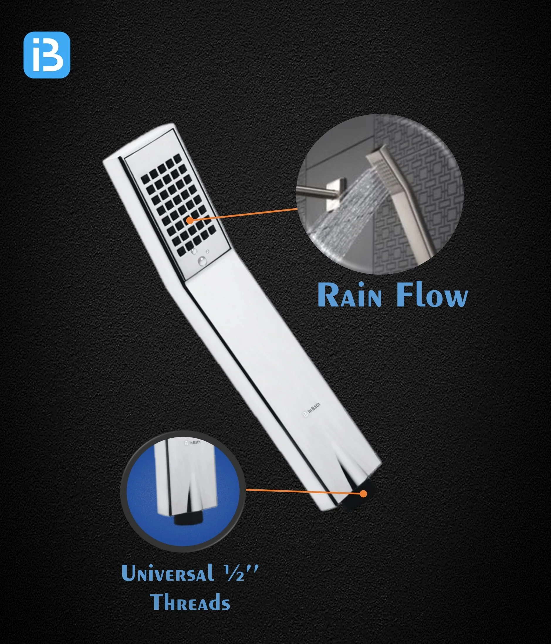 Sleek Hand Shower With SS Flexible Pipe & Hook - Image 6