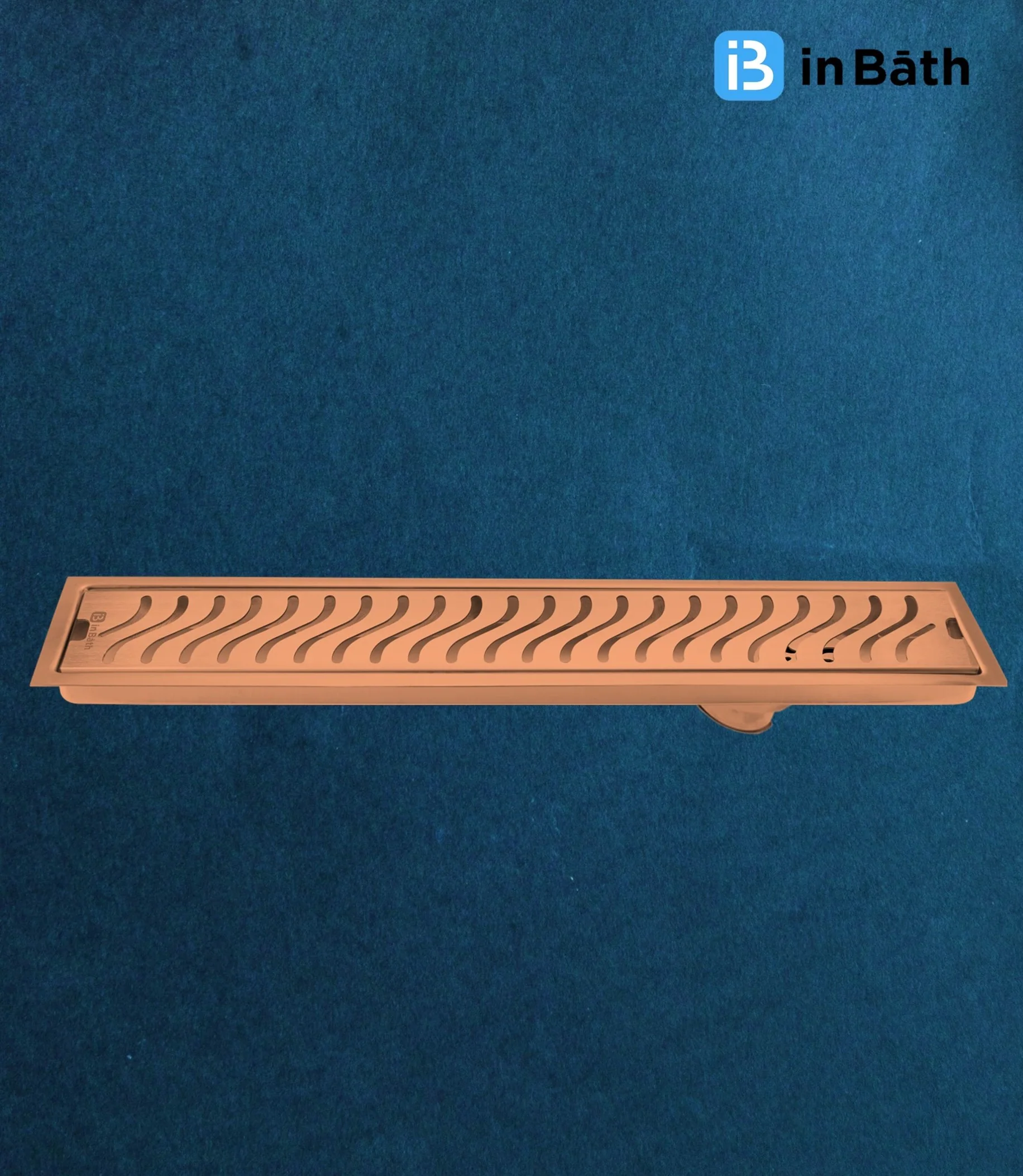 Rose Gold (PVD) Wave Shower Drain Channel (SS304 Grade) - Image 4
