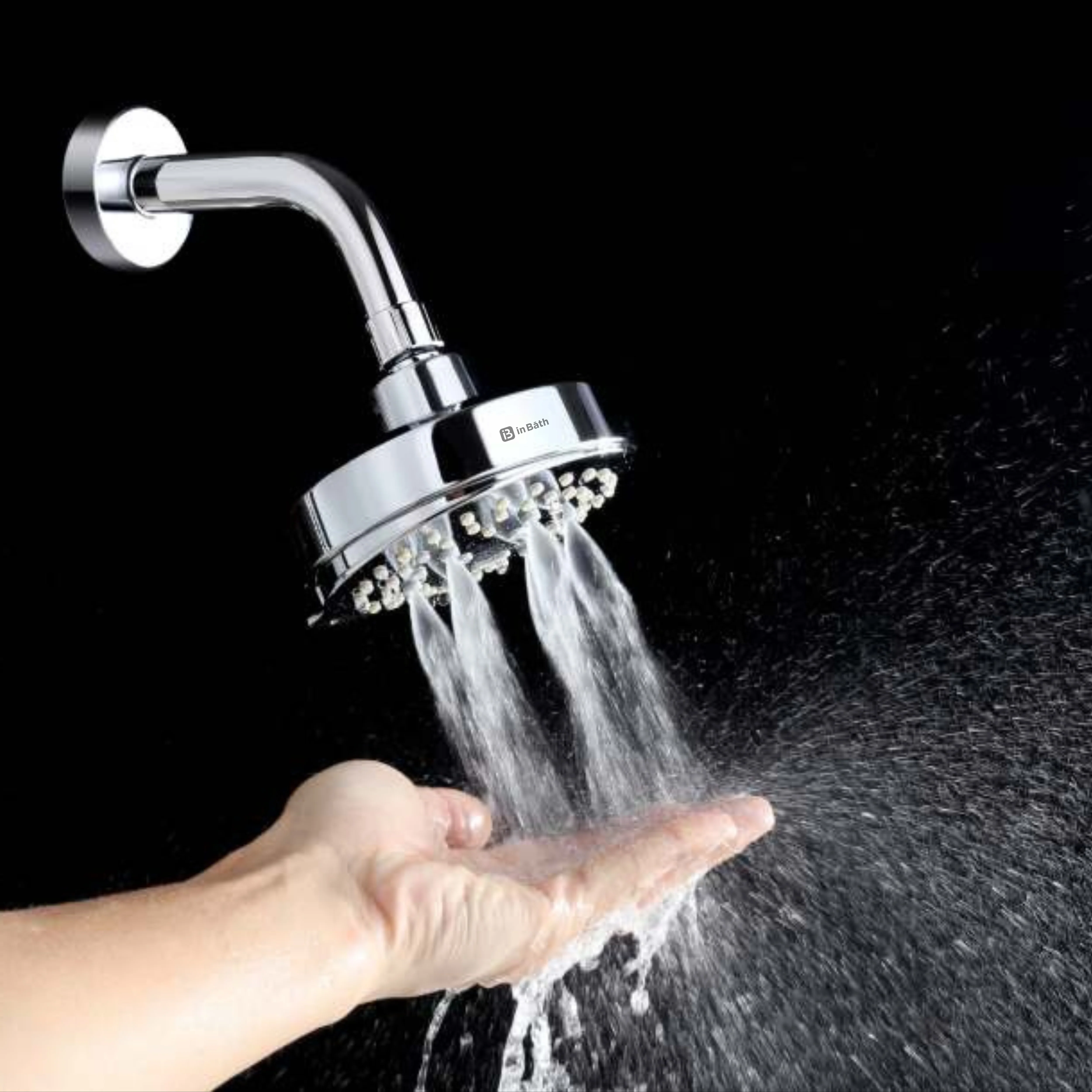 Presso 5 Inches Round Multi Flow Overhead Shower - Image 3